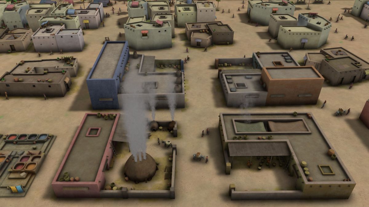 An image of an ancient city from the game Sumerians.
