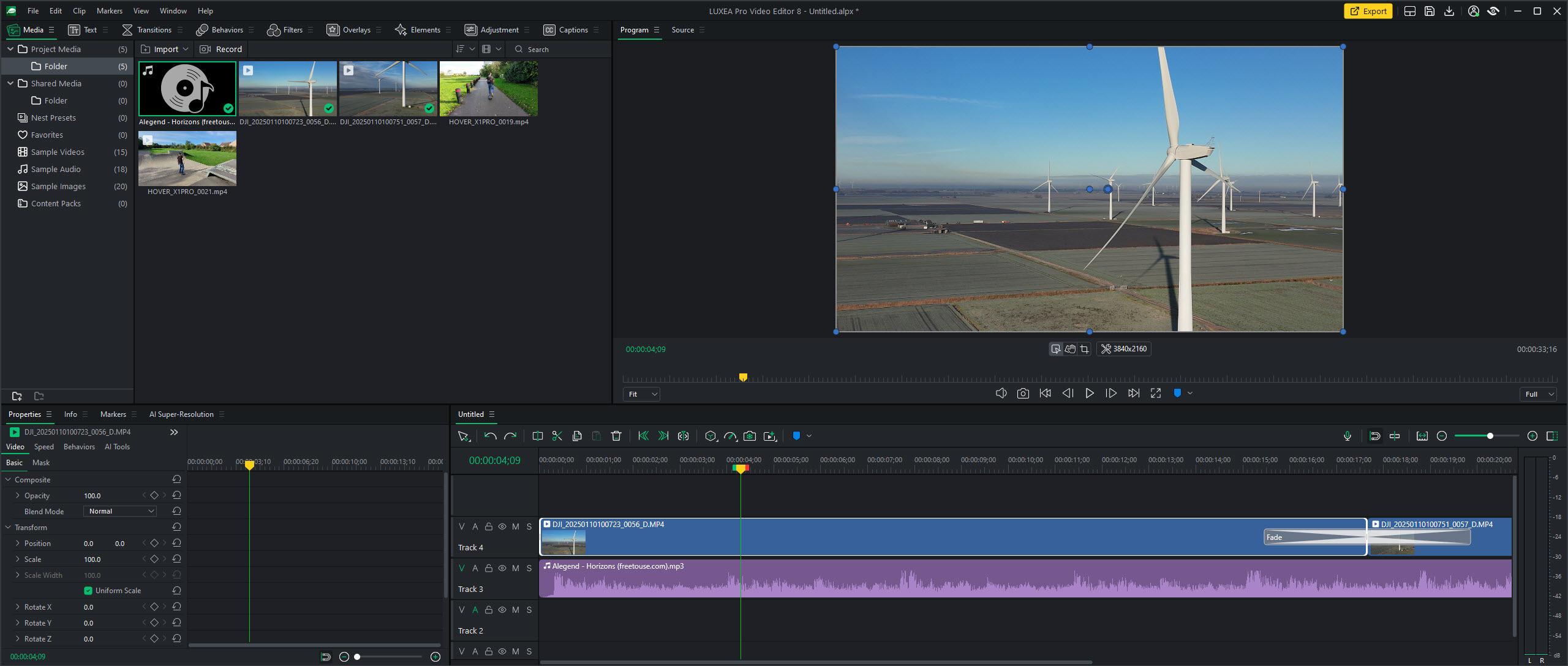 ACDSee Luxea Pro Video Editor 8 user interface