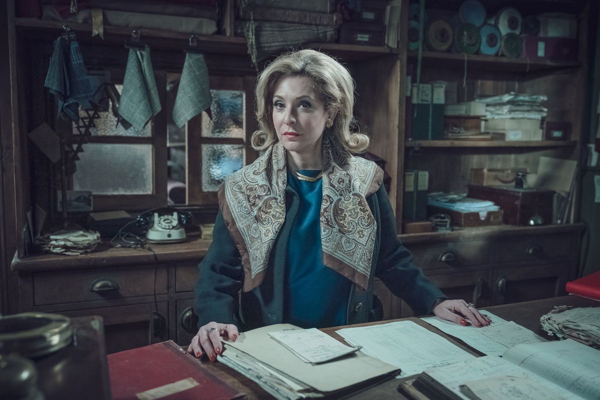 Tracy-Ann Oberman as Nancy Nancy Malinovsky in &#039;Ridley Road&#039;.