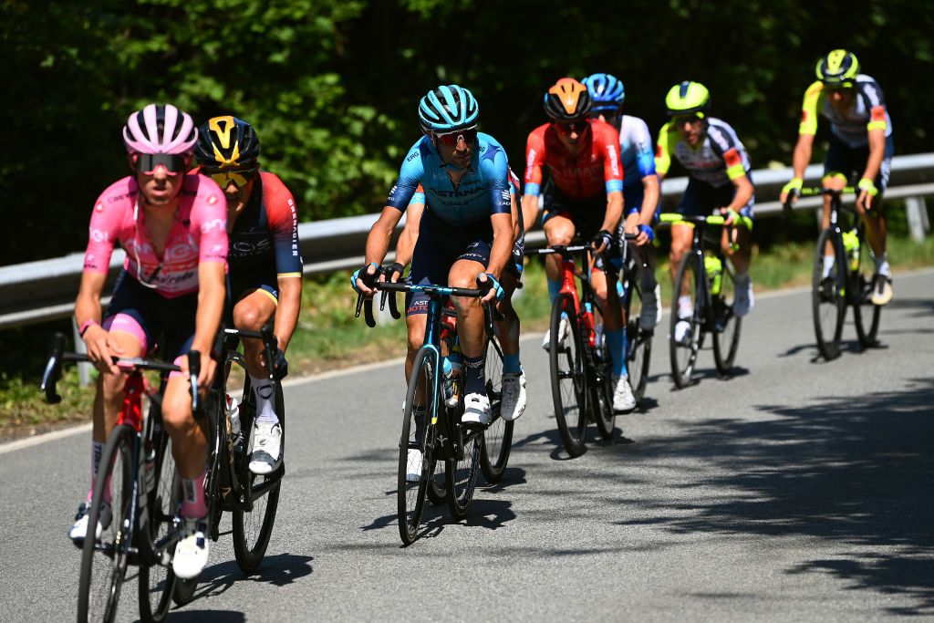 TURIN ITALY MAY 21 Vincenzo Nibali of Italy and Team Astana Qazaqstan competes during the 105th Giro dItalia 2022 Stage 14 a 147km stage from Santena to Torino Giro WorldTour on May 21 2022 in Turin Italy Photo by Tim de WaeleGetty Images