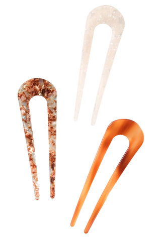 By Anthropologie Large Acrylic Hair Pins, Set of 3