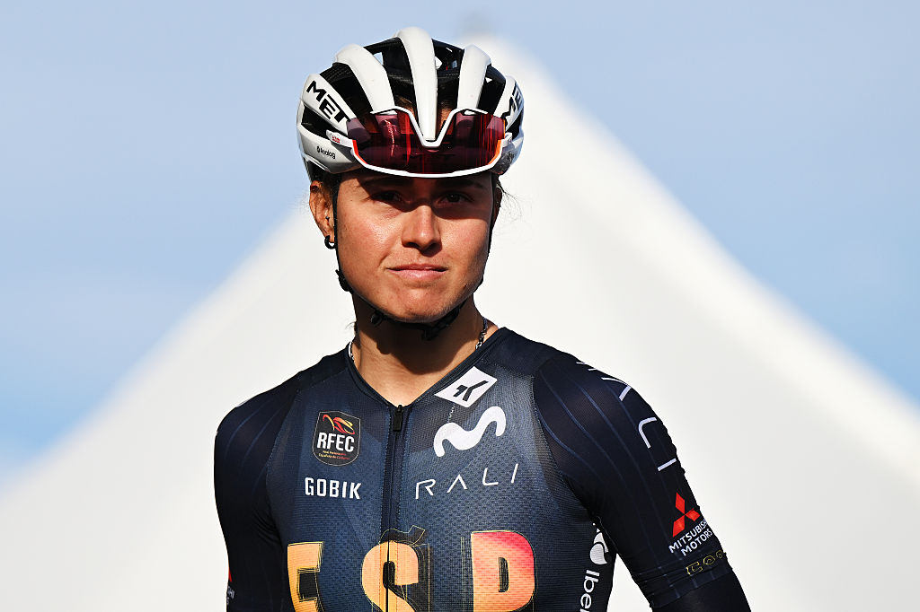 MONTREAL, QUEBEC - SEPTEMBER 26: Paula Blasi and Team Spain prior to the 99th UCI Road World Championships Montreal 2026 - Women Elite Road Race a 180.1km one day race from Brossard to Montreal on September 26, 2026 in Montreal, Quebec. (Photo by Dario Belingheri/Getty Images)