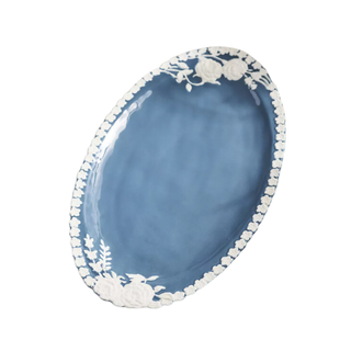 Blue and white serving platter