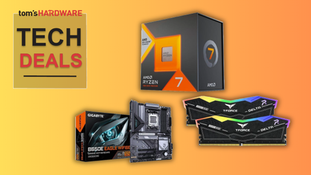 AMD Ryzen 7 7800X3D + Gigabyte B650E Eagle motherboard + 16GB (2x8GB) TeamGroup T-Force Delta DDR5-6000 RAM