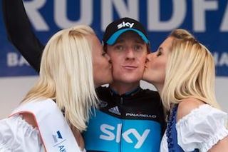 Bradley Wiggins won the stage and gets the rewards.