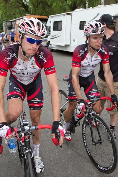 The faces say it all; this is serious bike racing in America.