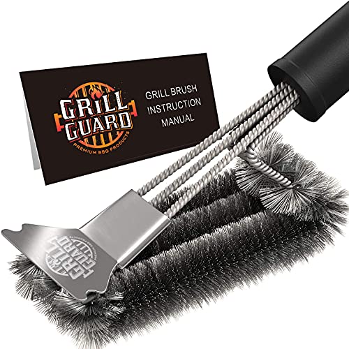 Bbq Grill Cleaning Brush&scraper – Barbecue Wire Brush for Grill– 18'' Stainless Grill Grate Cleaner - Safe Grill Accessories&tools for Weber Gas/charcoal/electrical/infrared- Gifts for Men (l)