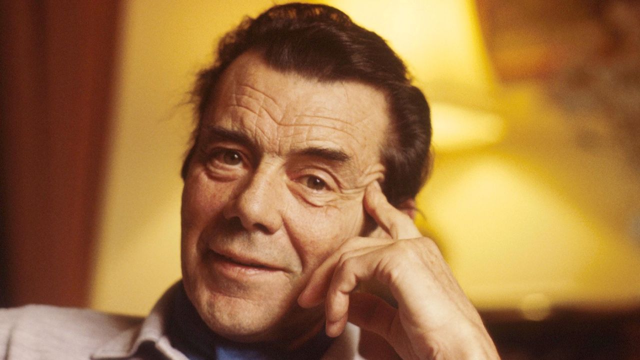 Dirk Bogarde, portrait, London, 1983