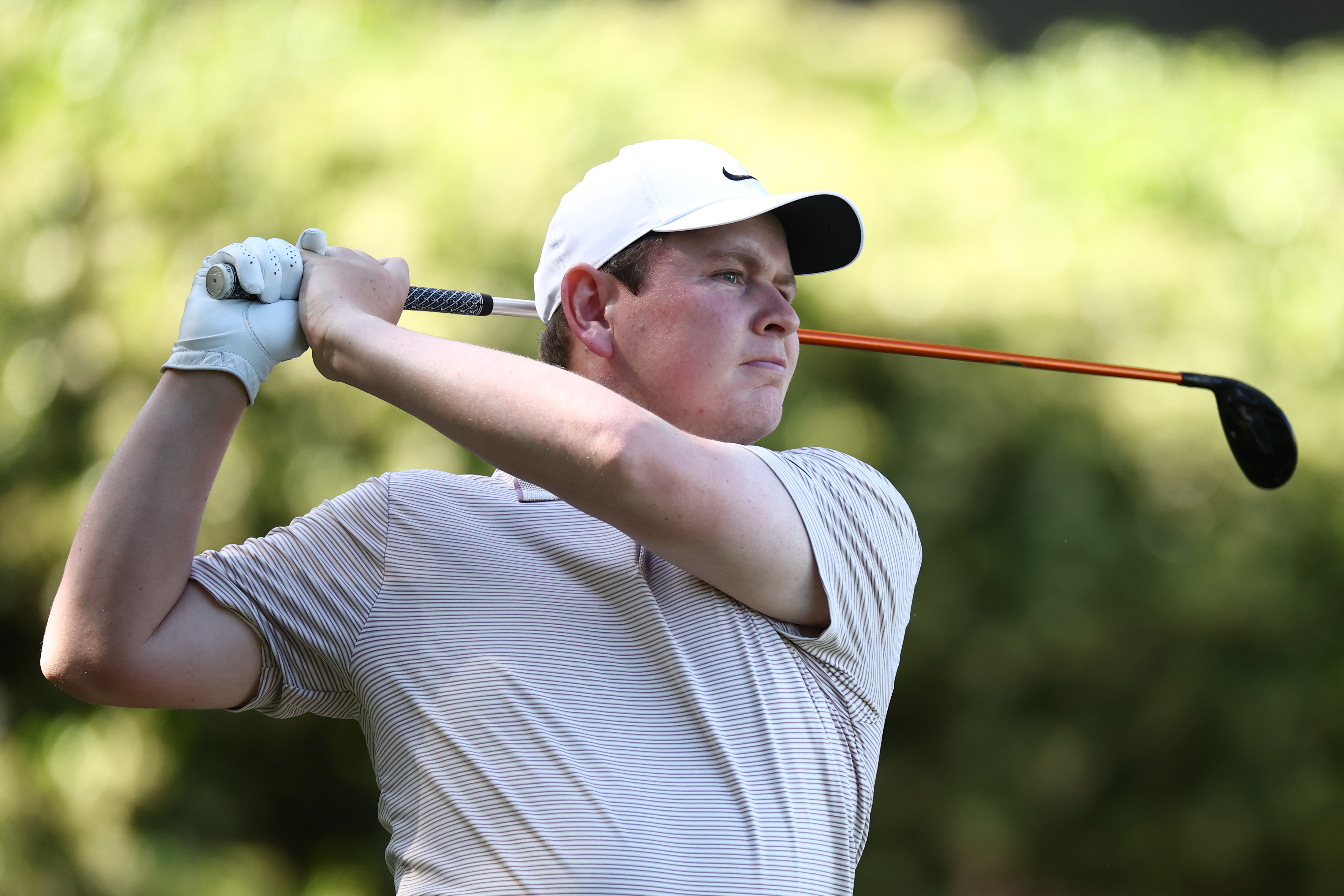 Robert MacIntyre hits a hybrid off the tee