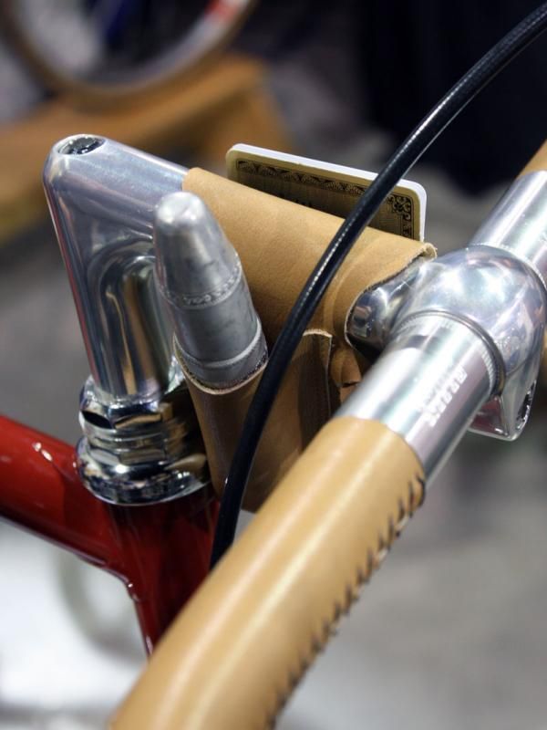 DiNucci also showed off this handy leather widget for keeping essential within easy reach.