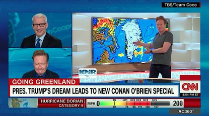 Anderson Cooper and Conan O'Brien talk about Greenland