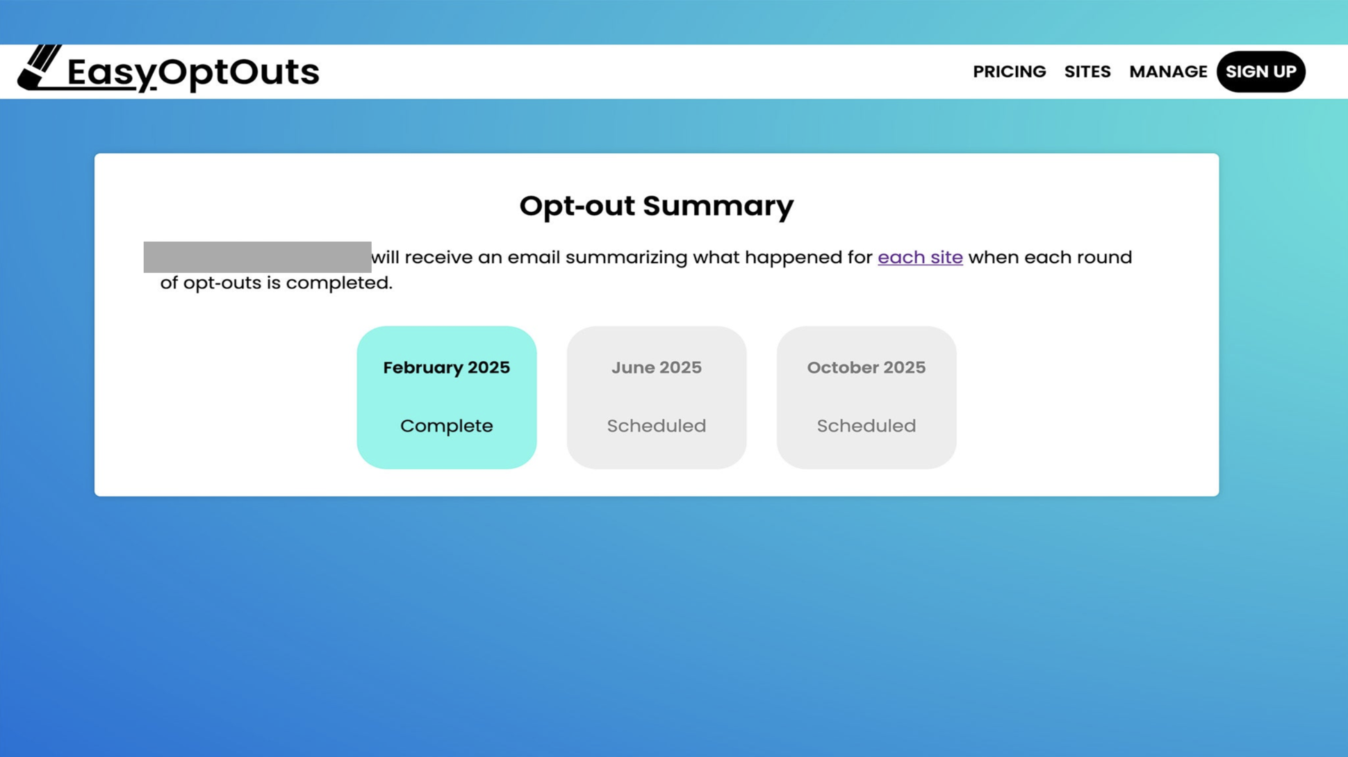 Monitoring deletion requests on EasyOptOuts&rsquo; interface