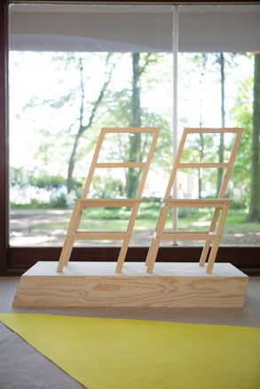 Throughout the Braem Pavilion, chairs, sofas and ladders, designed by Willhelm and Kraus, give visitors a chance to reflect on their own physicality