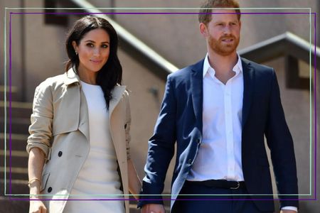 Prince Harry and Meghan Markle walking