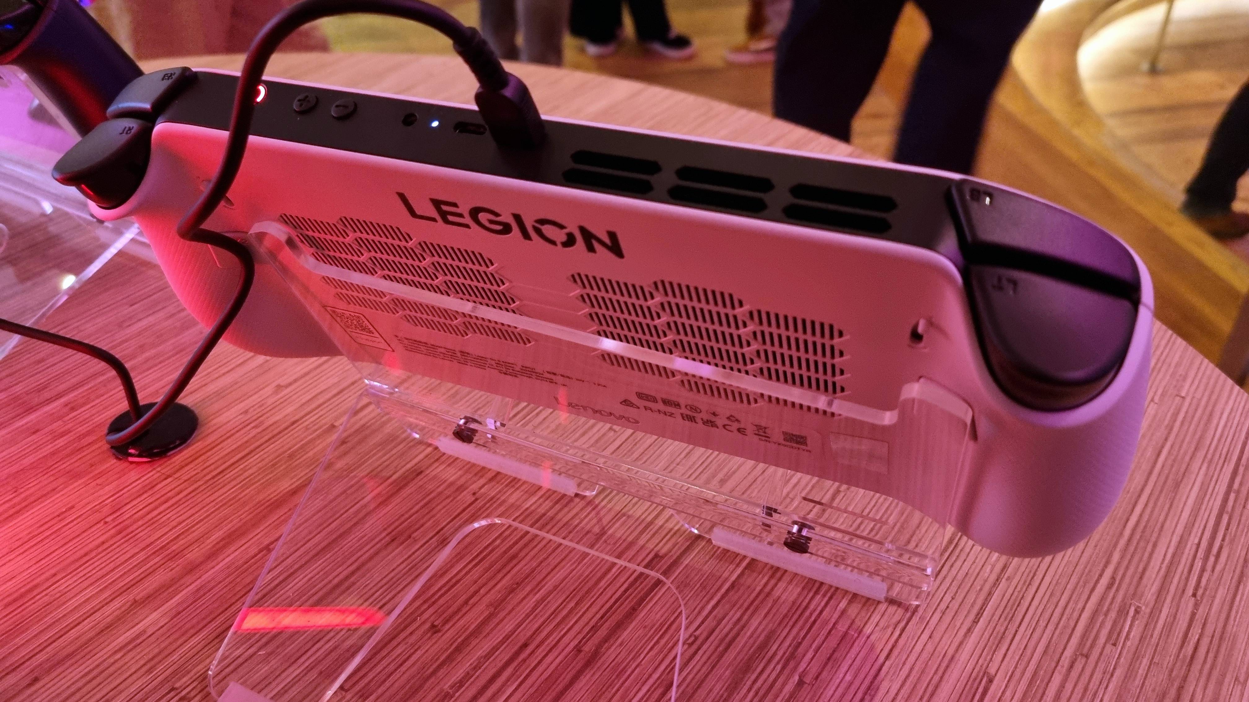 The Lenovo Legion Go S on display at CES 2025.