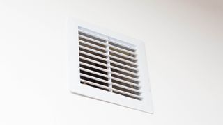 White vent on wall