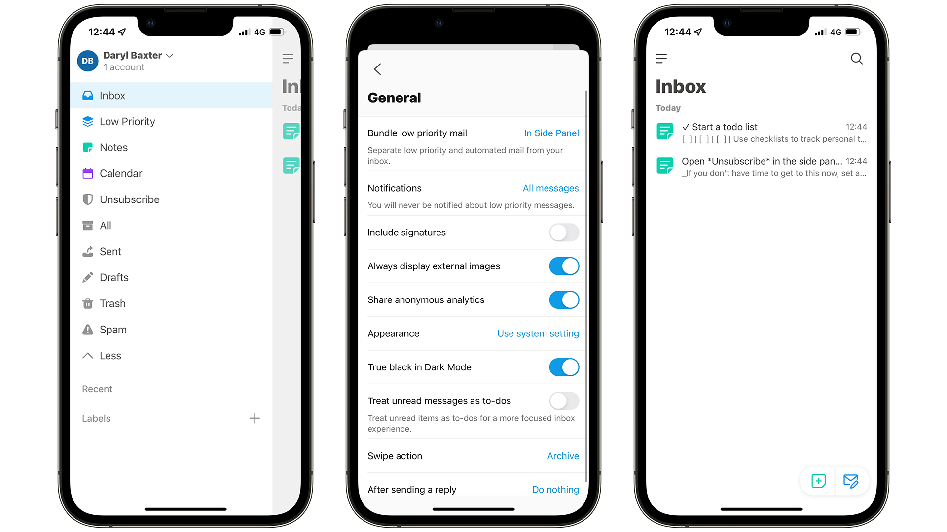 Приложение Apple сохранить снимок экрана для приложения Twobird iOS Mail