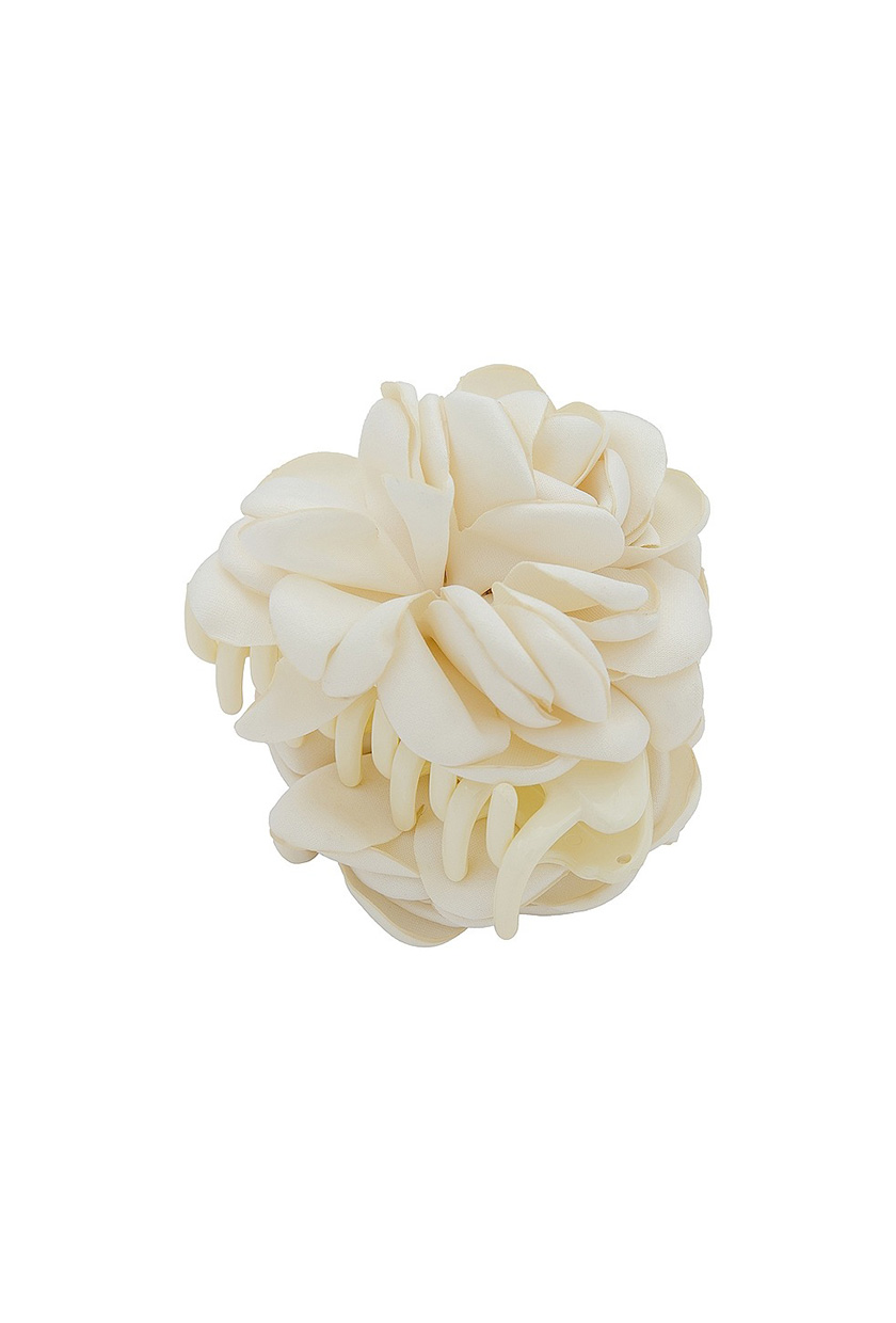 Lele Sadoughi Peony Flower Claw Clip in Ivory
