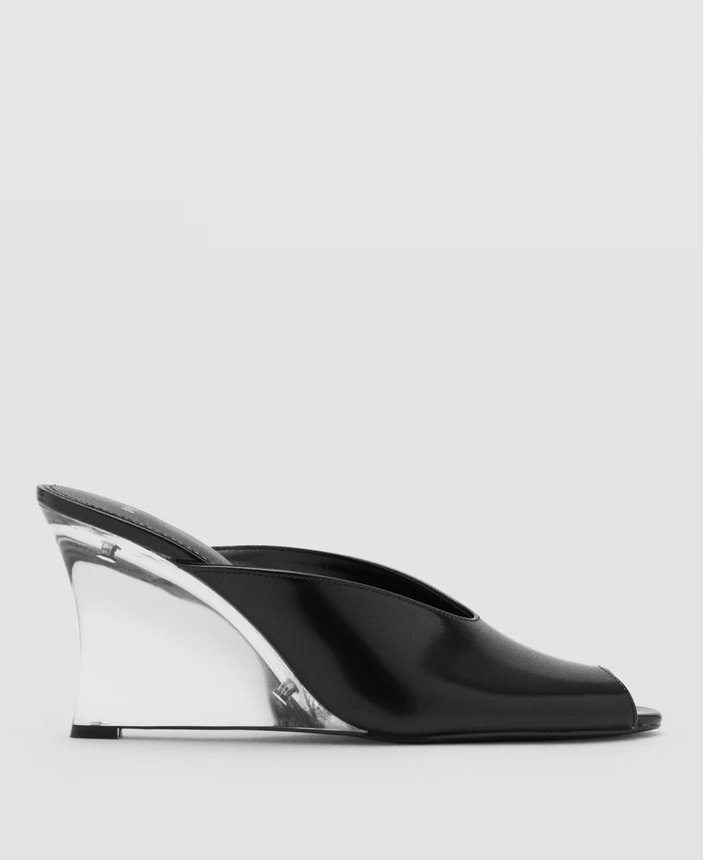 MANGO, Leather Wedge Shoe, Combined