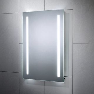 Arlo Led Illuminated Bathroom Mirror | Battery Powered - Pebble Grey