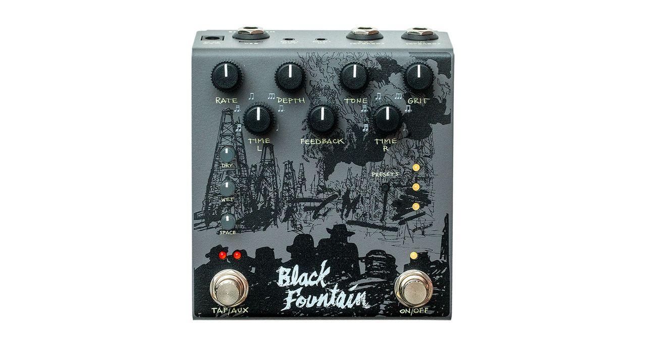 Old Blood Noise Endeavors Black Fountain: an oil can delay simulator that comes with heaps of contemporary features &ndash; it's stereo, MIDI-compatible, and has presets.