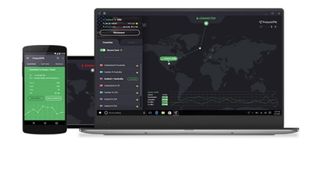 ProtonVPN interface appearing on Android and Windows
