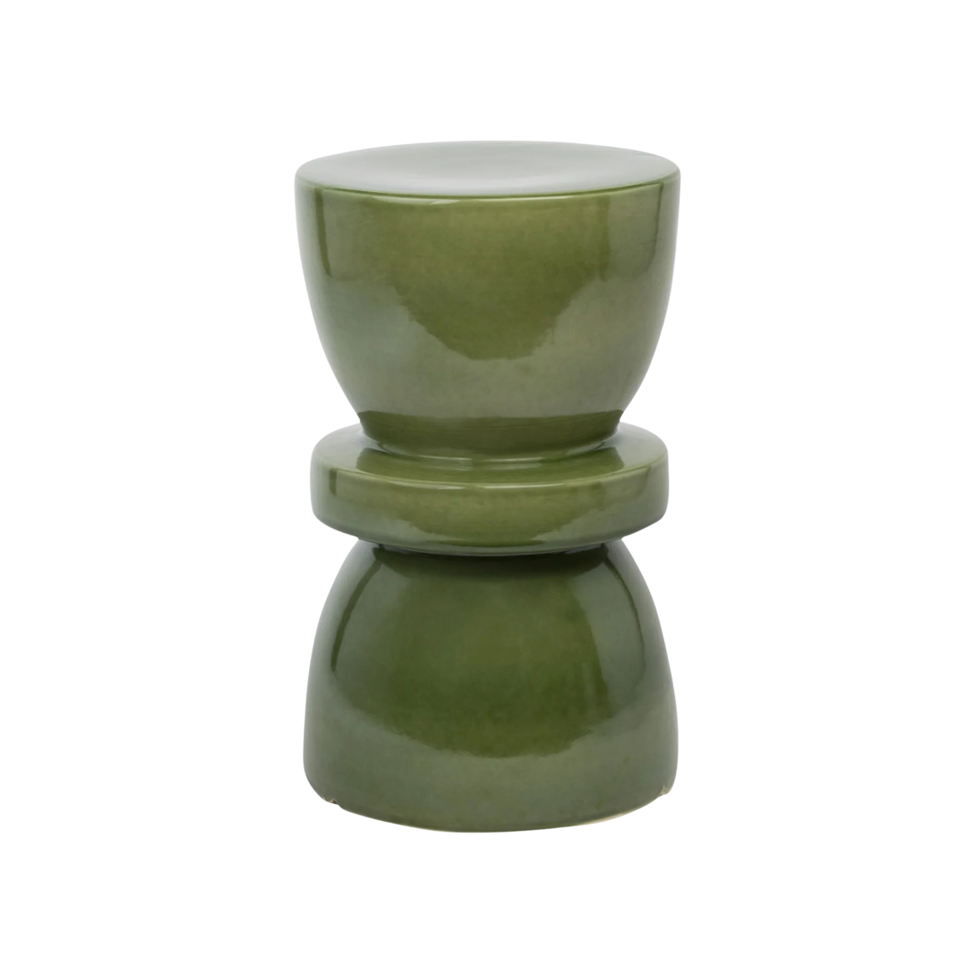 sculptural green side table
