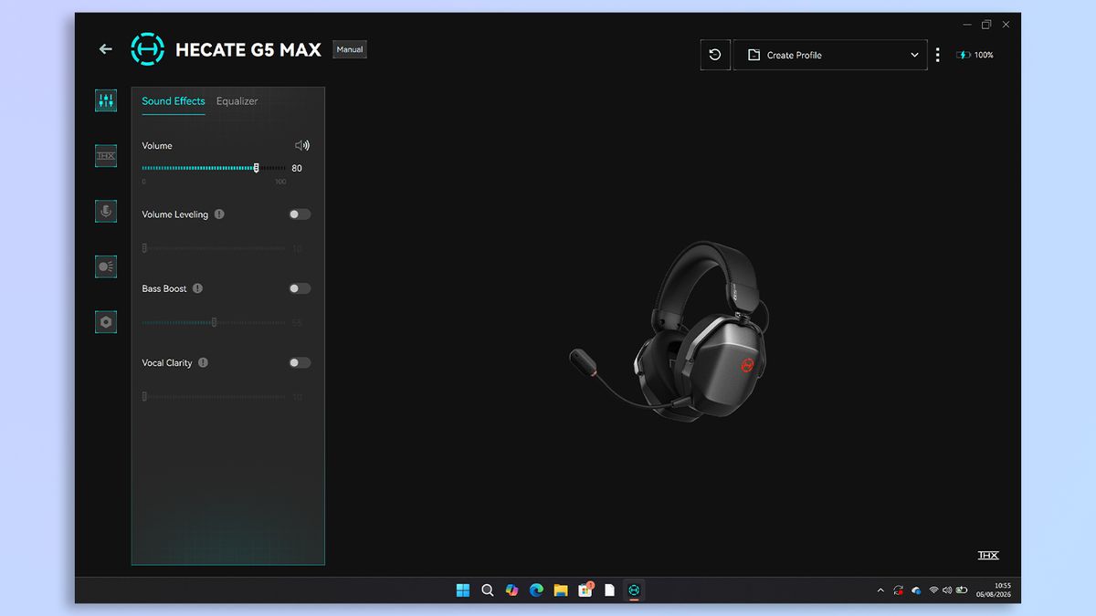 Edifier G5 Max customization app screenshot