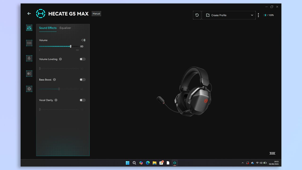 Edifier G5 Max customization app screenshot