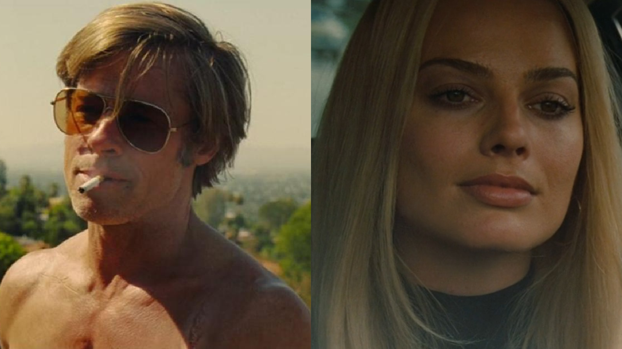 Margot Robbie and Brad Pitt star in Once Upon a Time in Hollywood.