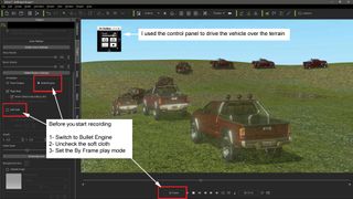 Make vehicle animations with iClone 7: Set physics to the props