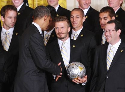 David Beckham With Barack Obama