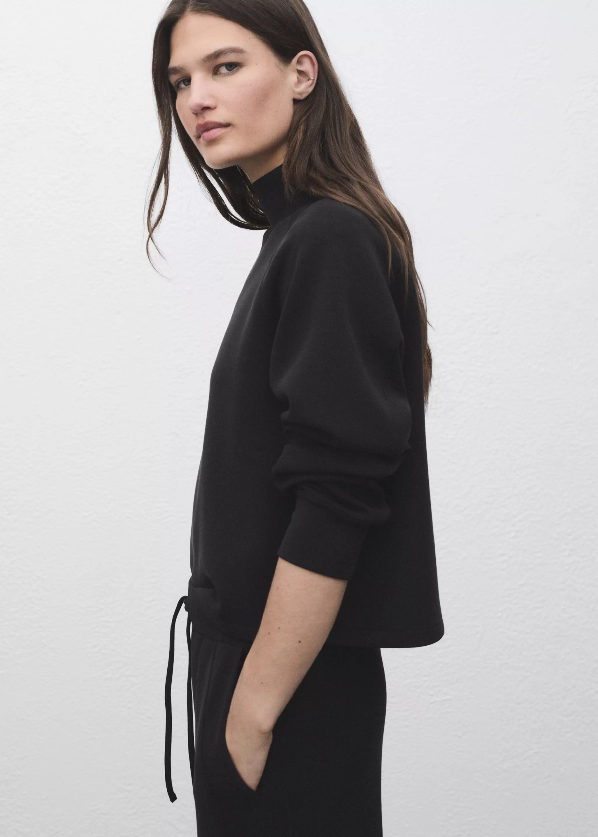 High Collar Sweatshirt - Women | Mango Usa