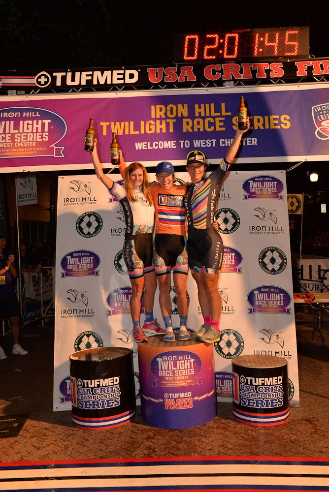 Tina Pic in the orange jersey of the series overall winner