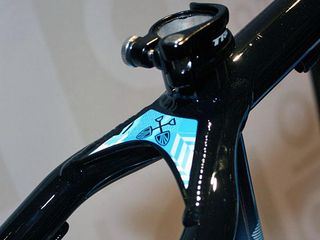 The seat stay gusset features a clever take on Trek's new logo design - and simultaneously pays homage to one of dirt jumpers' most oft-used tools.