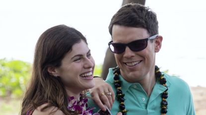 The White Lotus cast: Alexandra Daddario as Rachel and Jack Lacey as Shane