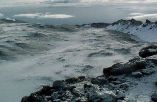 It might look pretty, but the conditions weren't easy