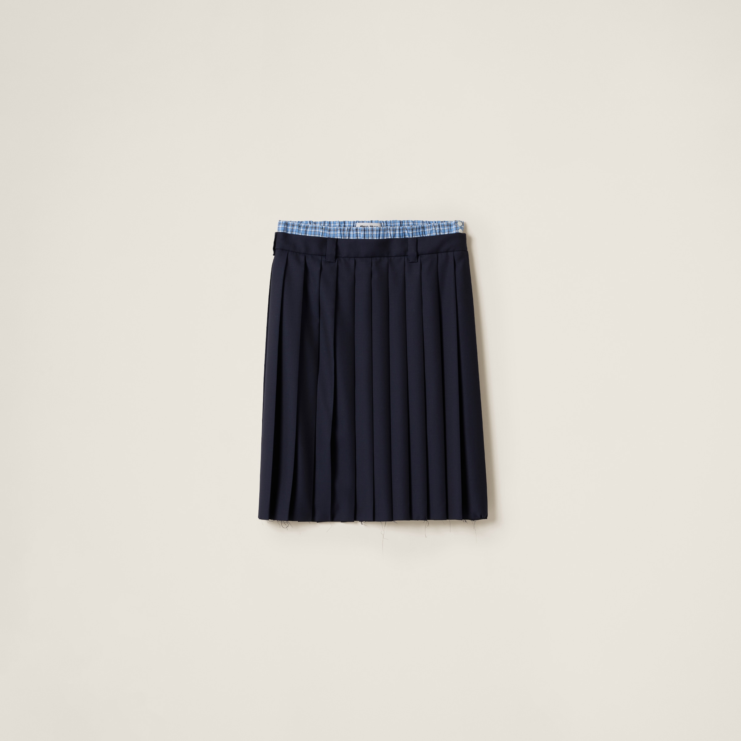 Pleated Batavia Midi-Skirt