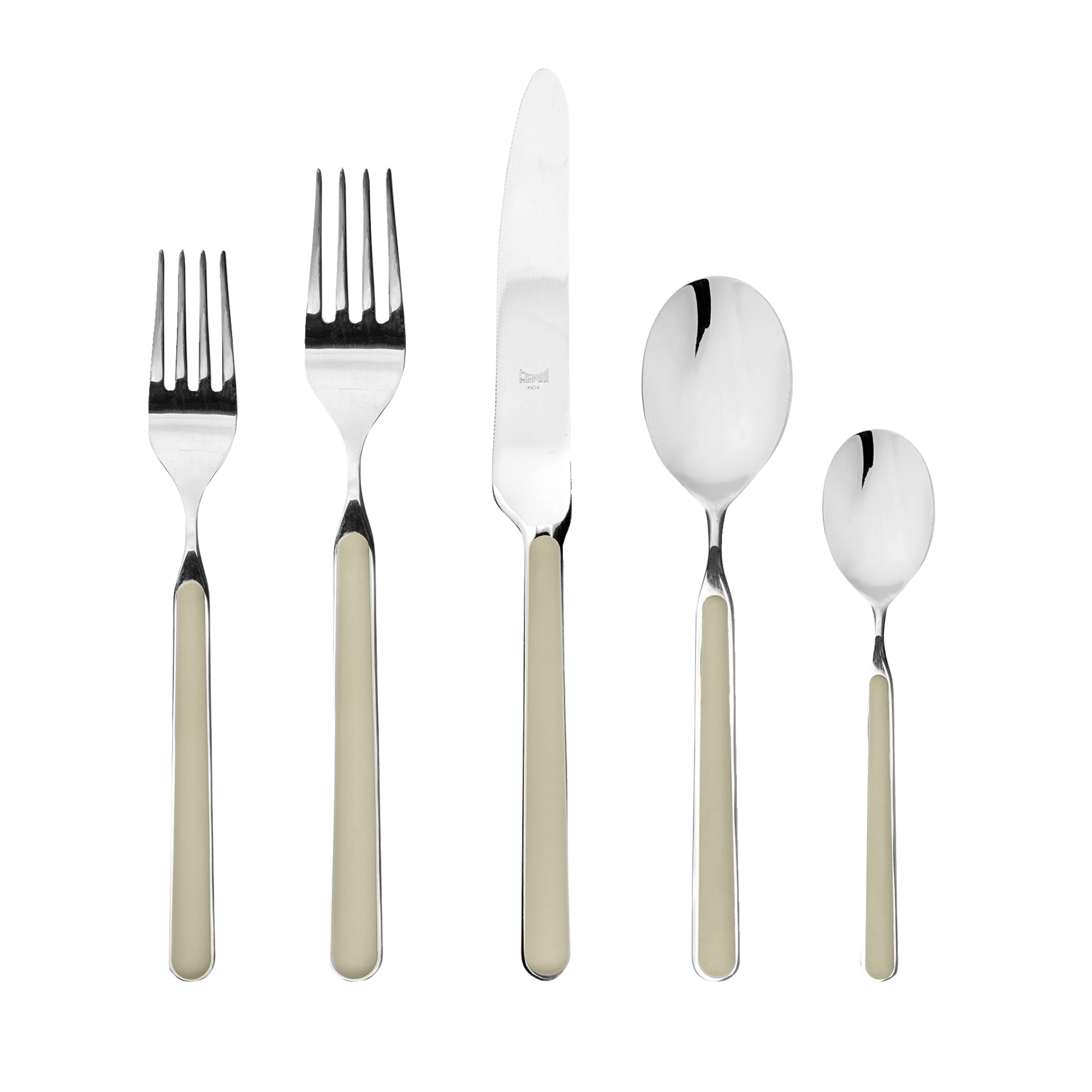 set of five utensils