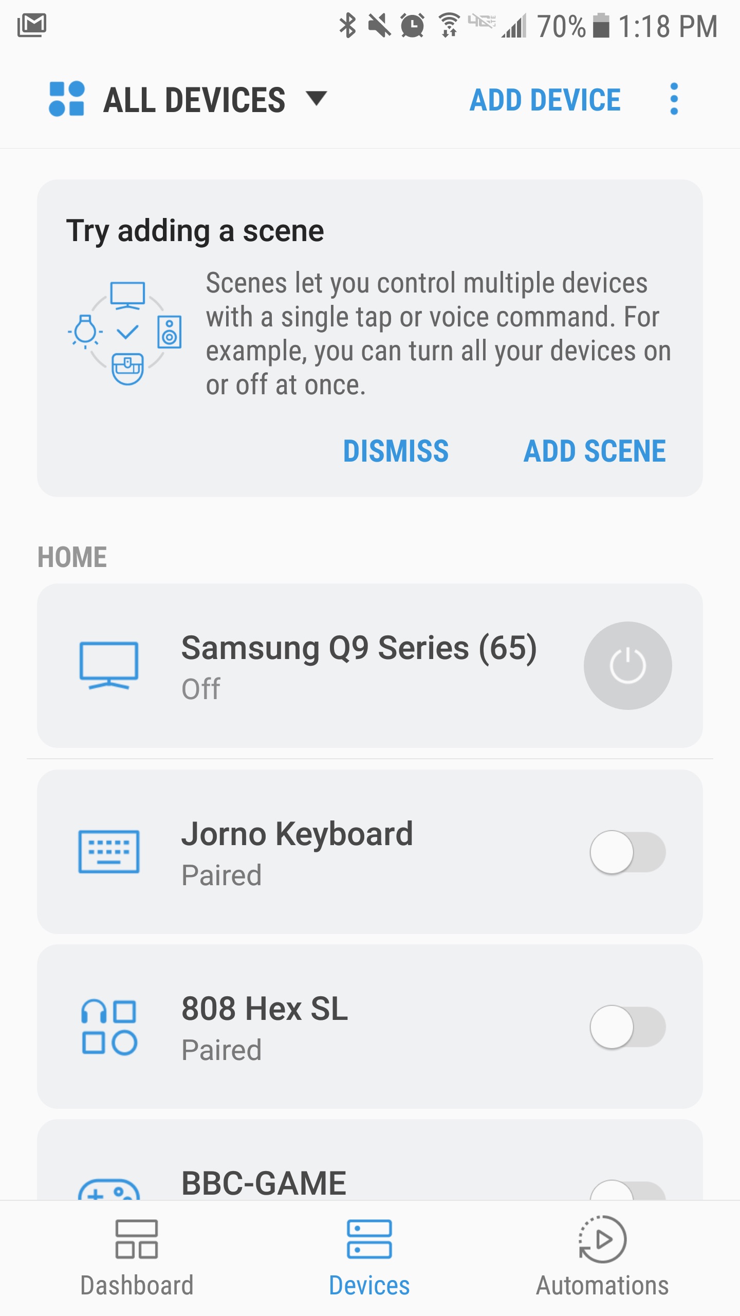 Подключите Samsung TV к Alexa - приложение Samsung SmartThings для обнаружения устройств
