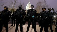 Police officers in D.C. on Jan. 6.