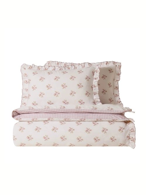 Mini Bouquet 100% Cotton Printed Muslin Duvet Cover Set 