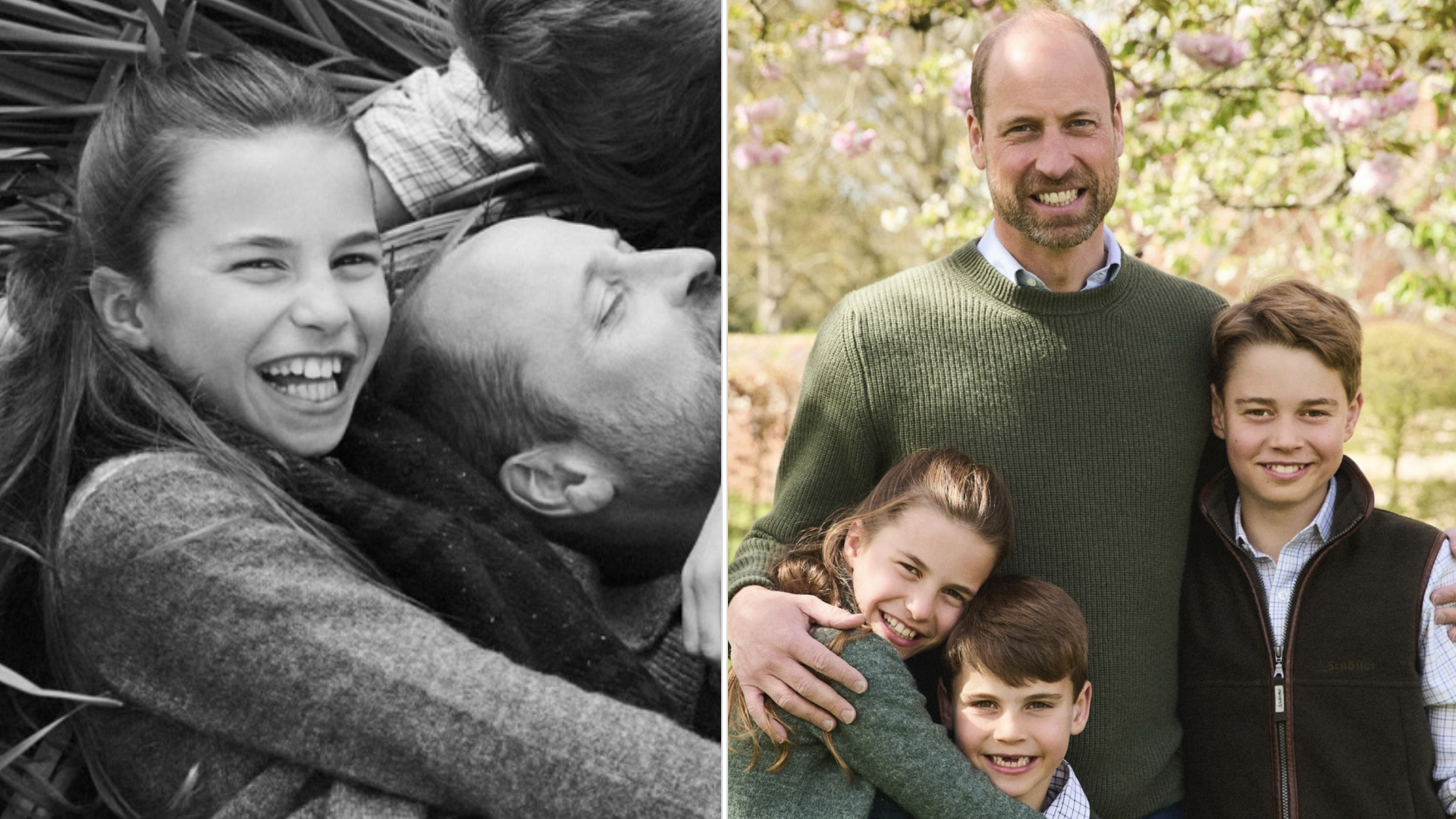 Prince William poses with his children, Princess Charlotte, Prince Louis, and Prince George for Father's Day 2025