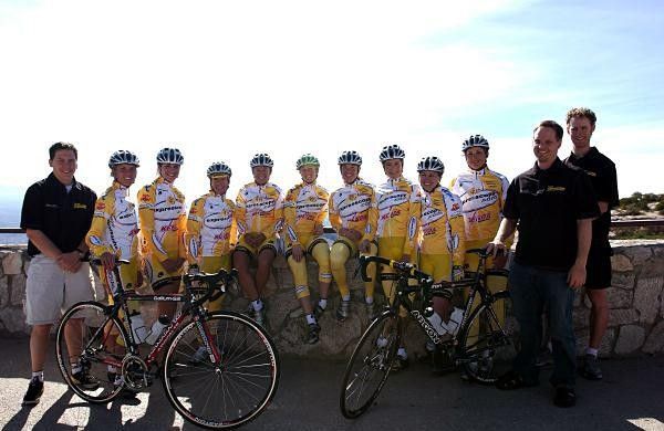 The squad smile for the camera.