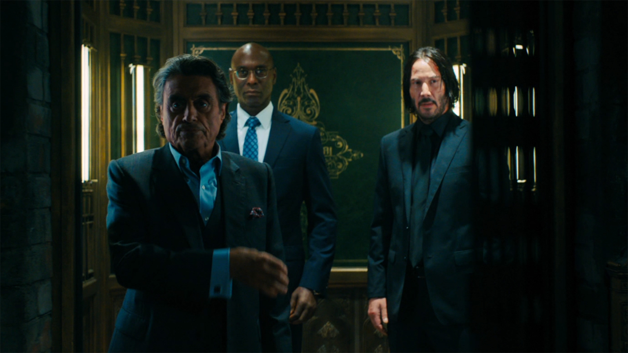 Ian McShane, Lance Reddick, and Keanu Reeves in John Wick: Chapter 3 - Parabellum