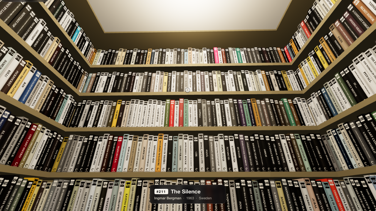 I absolutely love this virtual Criterion Closet, where you can explore the Blu-ray range in 3D from your web browser