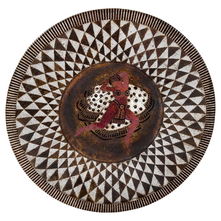 Claudius Linossier Dinanderie "maenad" Charger