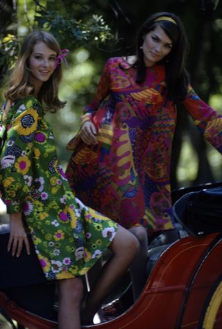 60s fashion - floral dresses