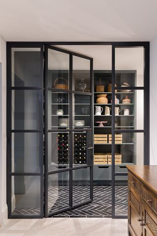pantry doors with glass