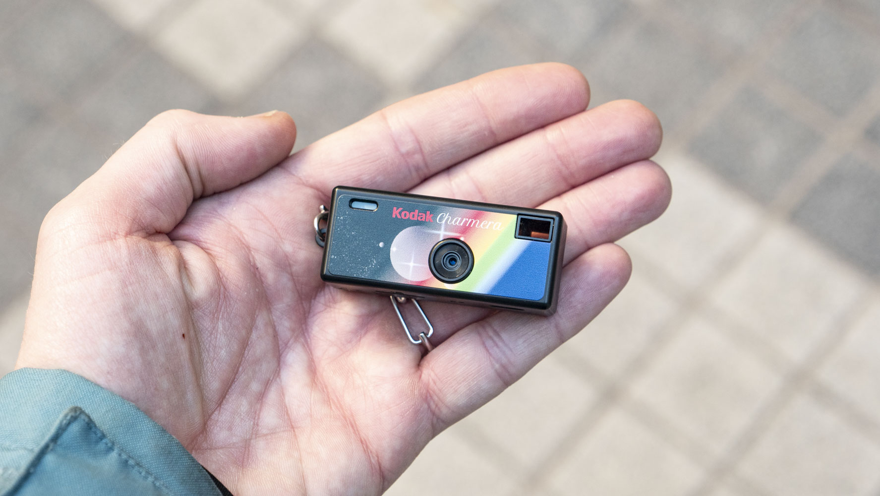 Kodak Charmera compact camera in user's hand